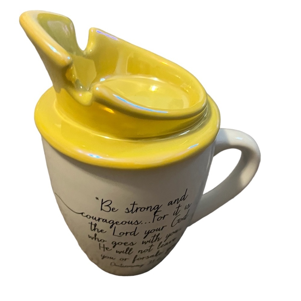 Lighthouse Coffee Mug features Encouraging Sentiment With Bold Typographic Fonts